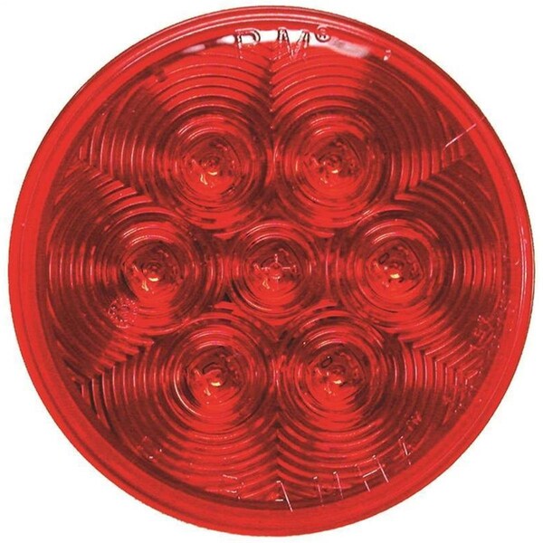 Auto Usa 4 in. Round LED Stop, Turn & Tail Lights, Red AU339774 - main
